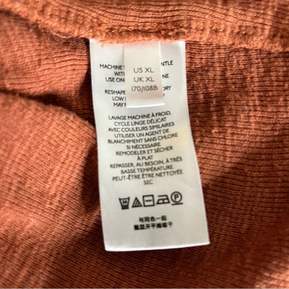 PILCRO Anthropologie Diana Pullover Knit Top Ruffle Detail Rounded Hem Size XL - Picture 8 of 12